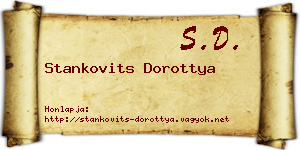 Stankovits Dorottya névjegykártya